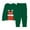 X#628Green1094, variant on CAIVO Child Christmas Kids Outfit Sets Cozy Holiday Santa Print Girls Festive Family Cartoon Long Sleeve O-Neck Shirts Tops Pants Soft Two Piece Outfit Sets 7-8 Years
