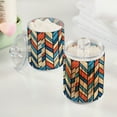 thumbnail image 2 of Yayeee 2 Pack Qtip Holder Bathroom Cotton Swab Canister with Lid Clear Dispenser Set, Blue Geometric, 2 of 6