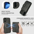 thumbnail image 5 of for iPhone 16 Case, Compatible with MagSafe, Detachable Magnetic Wallet Case with PU Leather Kickstand Card Slots Shockproof Protection 2 In 1 Function Case for iPhone 16, Black, 5 of 6
