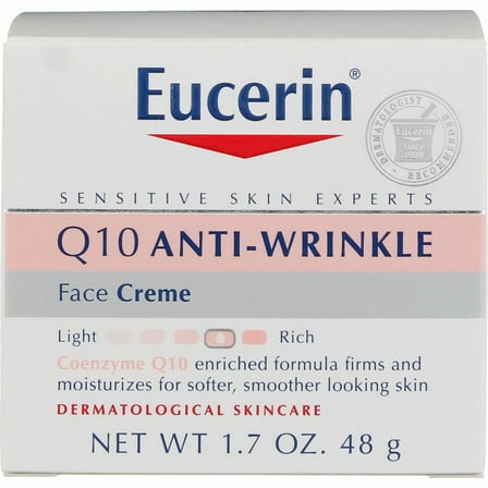 Eucerin Sensitive Skin Experts Q10 Anti-Wrinkle Face Creme 1.70 oz (Pack of 2)