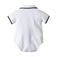 thumbnail image 2 of XYIJANI Clearance Baby Clothes Baby Infant Printed Gentleman Boys Bodysuit Letter Short Sleeve Clothes Romper Boys Romper&Jumpsuit Baby Boy (White,95), 2 of 5