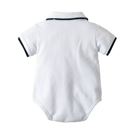 

KaLI_store Toddler Boy Jumpsuit Baby Girl Clothes Cotton Linen Rompers Solid Jumpsuit Bodysuit Cute Baby Romper Girls Summer Outfits White