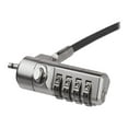 thumbnail image 1 of StarTech.com 6.5 Pieds (2m) Ordinateur Portable Cable Lock, 4 Digit Combination Ordinateur Portable/desktop Security Cable Lock for K-Slot Devices/Computers/Monitors, Portable Anti-Theft Vinyl Coated Steel Cable Lock - K Slot Ordinateur Portable Lock (LTLOCK4D) - Câble de Sécurité - 6.6 Pieds, 1 of 4
