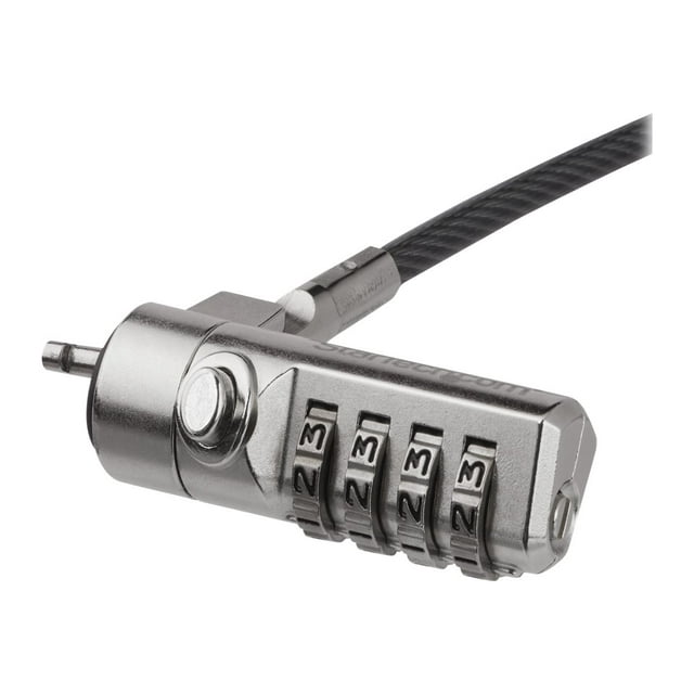 StarTech.com 6.5 Pieds (2m) Ordinateur Portable Cable Lock, 4 Digit Combination Ordinateur Portable/desktop Security Cable Lock for K-Slot Devices/Computers/Monitors, Portable Anti-Theft Vinyl Coated Steel Cable Lock - K Slot Ordinateur Portable Lock (LTLOCK4D) - Câble de Sécurité - 6.6 Pieds
