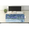 thumbnail image 2 of Christmas Computer Mouse Pad, Print of Winter Scenery Snow on Pine Trees Full Moon New Year Themed, Rectangle Non-Slip Rubber Mousepad X-Large, 35" x 15", Blue Violet and Green, by Ambesonne, 2 of 2