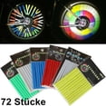 thumbnail image 1 of 72 Pcs Colorful Bicycle Reflector Spoke Reflectors Spoke Sticks Safety 6 Colors Spoke Reflectors Bicycle Spoke Sticks Mountain Bike Road Bike Wheel Reflector Clips, 1 of 6