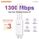 thumbnail image 2 of Punto de acceso exterior Comfast de 1300 Mbps, repetidor de largo alcance Gigabit de 2,4 G y 5,8 GHz, antena WiFi de alta potencia de 3 x 5 dBi, enrutador de calle, 2 of 4
