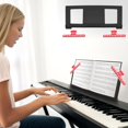 thumbnail image 3 of HUGFEGWE Electronic Keyboard Music Stand Keyboard, Music Score Stand Fit for Multiple Keyboard Models, Portable Music Stand & Desktop Book Stand, Keyboard Piano Accessories for U2537-17675, 3 of 8