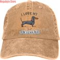 thumbnail image 2 of Baseball Cap Dachshund Weiner Dog Hat Men Women Adjustable Trucker Fashion Washed Denim Caps for Outdoor BlackOne Size Gao Jinjia LED, 2 of 2