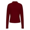 thumbnail image 6 of Weikingp Tight Fitting Shirts For Women，Basic Tees For Women Crew Neck Long-Sleeve Compression Shirts For Women Skin Tight Shirts Scrub Undershirt Long Sleeve Red XL, 6 of 7