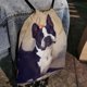 thumbnail image 4 of Terrier de Boston Mochila de Cuerdas para Deportes y Gimnasio, Bolsa de Cuerdas Resistente al Agua, Bolsa Cinch, 30×40cm, 4 of 6