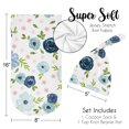 thumbnail image 5 of Watercolor Floral Navy Blue and Pink Baby Cocoon and Beanie Hat Sleep Sack Set by Sweet Jojo Designs, 5 of 6