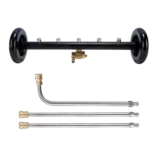 Limpiador de bajos de 4000 PSI profesional con 3 varillas de extensión. Limpiador para lavaderos de autos, patios, lavados de autos, jardines y
