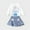 Blue, variant on Frozen Girls Dresses Sets Elsa Graphic Crewneck Crop Sweatshirt and Plaid Skirt School Outfits Kids 5-6Y