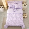 thumbnail image 5 of Full Size Comforter Sets for Girls Kids, 8 Pieces Bed in a Bag Purple Love Rainbow Bedding Comforter Sheet Set with Shams and Decorative Toy Pillow, 5 of 6