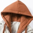 thumbnail image 5 of Tanhomme Men's Long Winter Coat Hooded Warm Quilted Jacket Cold Weather Winter Men's Coat Fleece Hooded Cotton Jacket Casual Coat Mens Coats And Jackets Stylish, 5 of 6