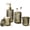 Brown-4 Pcs Bathroom Set, variant on Brown 4 Pcs Bathroom Set Glass Bath Accessories
