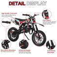 thumbnail image 5 of Yedigre 49cc 2-Stroke Dirt Bike, Gas Power Motocross, Off Road Mini Motorcycle, Pocket Motorbike with Front Rear Disc Brakes, 5 of 10