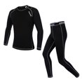thumbnail image 1 of Invierno térmico motocicleta ciclismo Jersey y pantalones trajes de secado rápido camisa de montar Negro Cola Trajes de ciclismo, 1 of 8