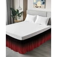 thumbnail image 4 of Black Red Bed Skirt Gradient Bed Skirts California King Size 16 Inch Drop, Wrap Around Dust Ruffle&nbsp;Bedskirt with Adjustable Elastic Belt for Queen Size Beds, 4 of 7