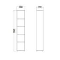 thumbnail image 5 of Tvilum Sign Open Narrow 5 Shelf Bookcase for Adults, Jackson Hickory/White, 5 of 15