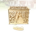 thumbnail image 4 of Wooden Wedding Storage Box DIY Wedding Supplies Box for Wedding Party (1 Key + 12 Rubber Rings, Large Size), 4 of 7