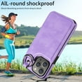 thumbnail image 2 of TECH CIRCLE For iPhone 14 Plus Wallet Case with Card Holder, PU Leather Kickstand Finger Grip Ring Shockproof Women Men Magnetic Protective Wallet Cover for Apple iPhone 14 Plus 6.7",Purple, 2 of 9