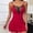 Red, variant on CQXIDFH Women Lace V-Neck Slip Nightgown Floral Lace Spaghetti Strap Sleep Dress, Soft Mini Chemise Lounge Dress for Bedroom Honeymoon Date Night Wear, Sizes S-XL Red
