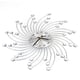 thumbnail image 5 of Reloj de pared Jadeshay de metal plateado decorado con diamantes, 5 of 12
