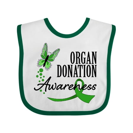 

Inktastic Organ Donation Awareness- Butterfly Green Ribbon Gift Baby Boy or Baby Girl Bib
