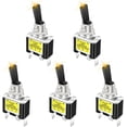 thumbnail image 1 of Yazoeia 5PCS Car LED Toggle Switch ON Off, 12V Automotive LED Lighted Metal Switch, Heavy Duty SPST 3 Pin Vehicle Rocker Switch with 12mm Mounting Hole, Universal for Cars Trucks CJC912-116603, 1 of 6