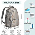 thumbnail image 5 of Boho Bohemia Geometric Line Art Backpack for School,Cute School Bag,Schoolbag with Adjustable Shoulder Straps & Padded Back,16.9 Inch, 5 of 5