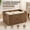 Coffee, variant on Seagrass Storage Basket Rectangular Handwoven Wicker Organizer with Handle for Closet Bathroom Shelf Medium Caramel