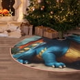 thumbnail image 5 of Balery Adorable Blue Baby Dragon Printed Christmas Tree Skirt , Merry Christmas Party Christmas Tree Decoration,Adjustable Tree Skirt-48", 5 of 6