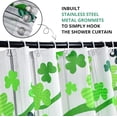 thumbnail image 6 of St. Patrick''s Day Gnome Shower Curtain, Clover Shamrock Leaf 17th March Irish Luck Farmhouse Tree Machine Washable Waterproof Fabric for Bathroom Bathtub Decor with Hooks 72x72, 6 of 6