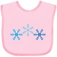 thumbnail image 3 of Inktastic Snowflakes Winter Christmas Gift Boys or Girls Baby Bib, 3 of 4