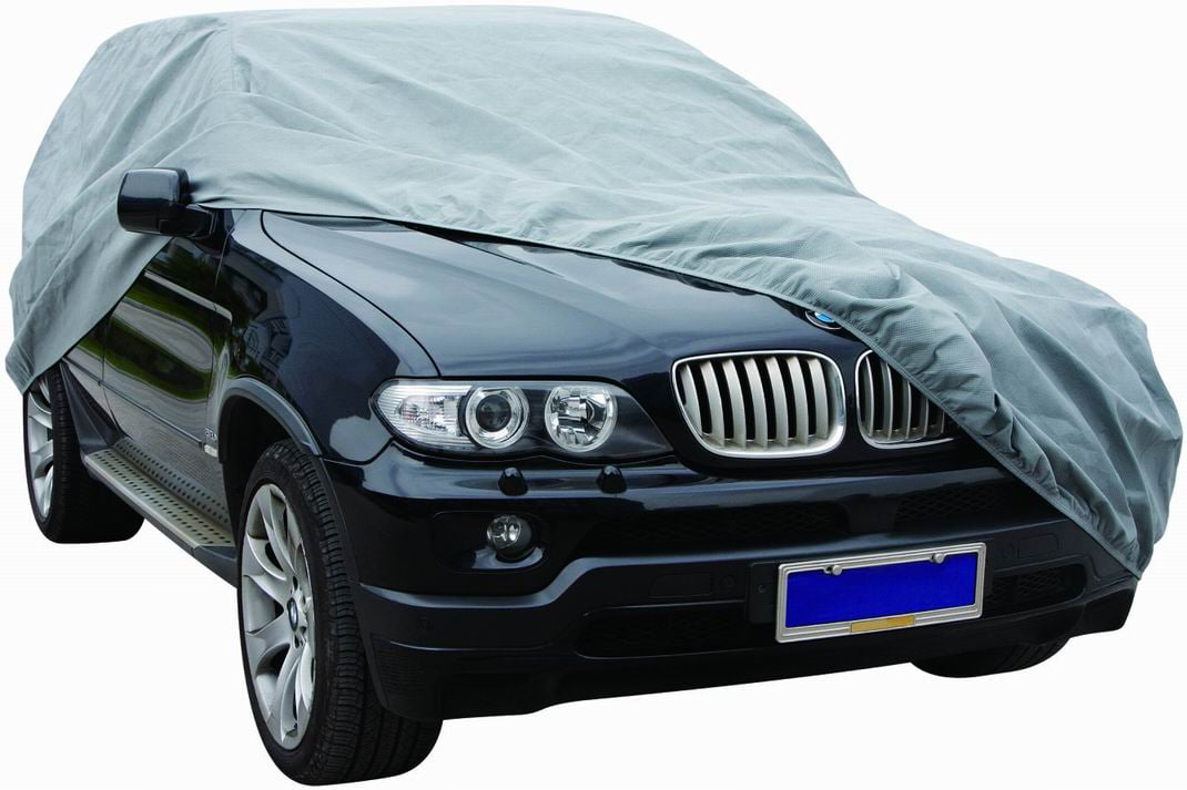 Basic Car Cover,Grey,Auto Drive Suv Cover XL, Indoor/UV and Sun Proof