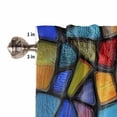 thumbnail image 5 of Living Room Curtains 72 Inches length, Blue Red Yellow Window Treatment Curtain Drapes, Modern Colored Rainbow Stained Glass Light Filtering Drapes for Bedroom Laundry Room, 52"x72", 2 Panels, 5 of 7