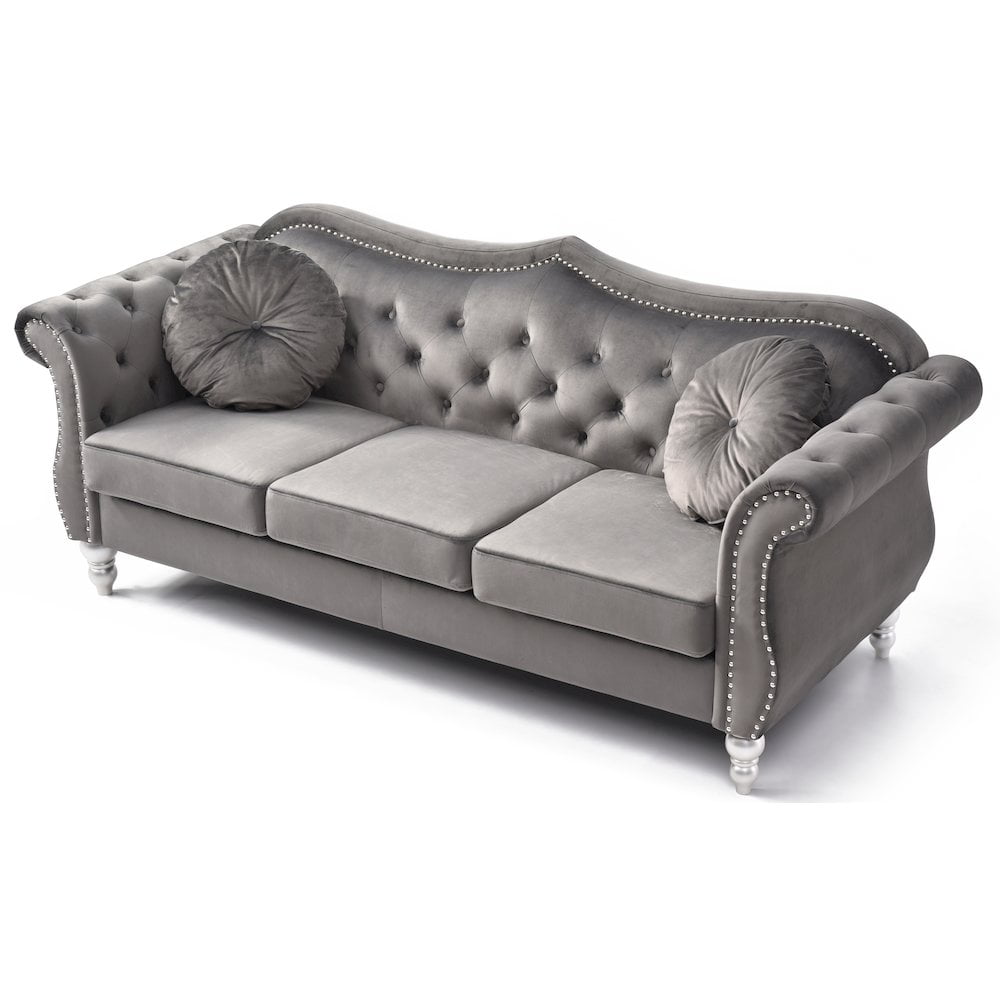 Glory Furniture Hollywood Sofa in Dark Gray Color