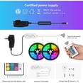 thumbnail image 3 of 2 Packs Bande Lumineuse LED Intelligente, 32.8 Pieds WiFi 2.4GHz, Contrôle par Application, Synchronisation Musicale, 5050 RGB Changement de Couleur pour Chambre, Cuisine, TV, Maison, Fête, 3 of 7