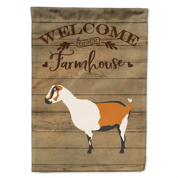Caroline's Treasures CK6824GF Alpine Goat Welcome Flag Garden Size , Small, multicolor