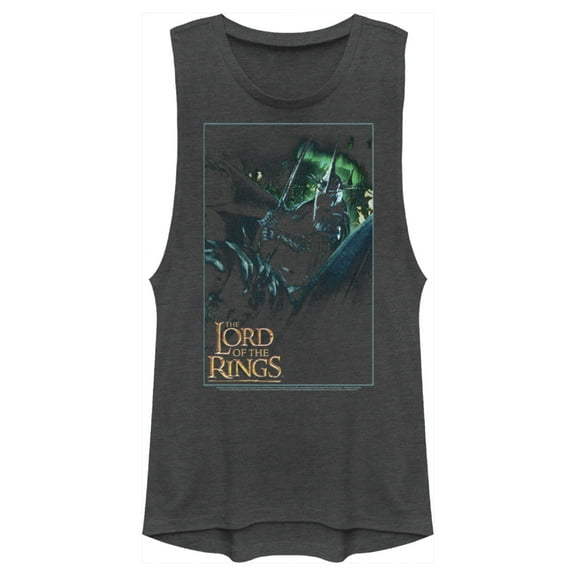 Junior's The Lord of the Rings Fellowship of the Ring Witch-King of Angmar Movie Poster  Festival Muscle Graphic Tee Charcoal Medium