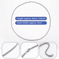 thumbnail image 4 of Fashion Jewelry Stainless Steel Necklaces for Men Women Keel Chain Choker Necklace 3mm, 4 of 5