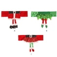thumbnail image 2 of Kearding Funda para silla de Navidad de pierna larga, banda antideslizante para Festival, cinturón para niñas, funda antimacassar para Kits de decoración para fiestas, 2 of 6