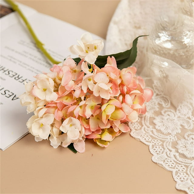 Xihbxyly Flores Artificiales de Hortensia, Decoración Realista para El Hogar, Diseño Serigrafiado Duradero, Ramos de Boda, Arreglos para Jardín Al Aire Libre, Decoración para Todo Tipo de Clima, Uso