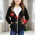 thumbnail image 2 of Favoffer Boys Girls Hooded Sweatshirt Long-Sleeve Zip-Up Pocket Casual Jacket Winter Lightweight Christmas Print Coat Toddler 4-12Y, 2 of 6