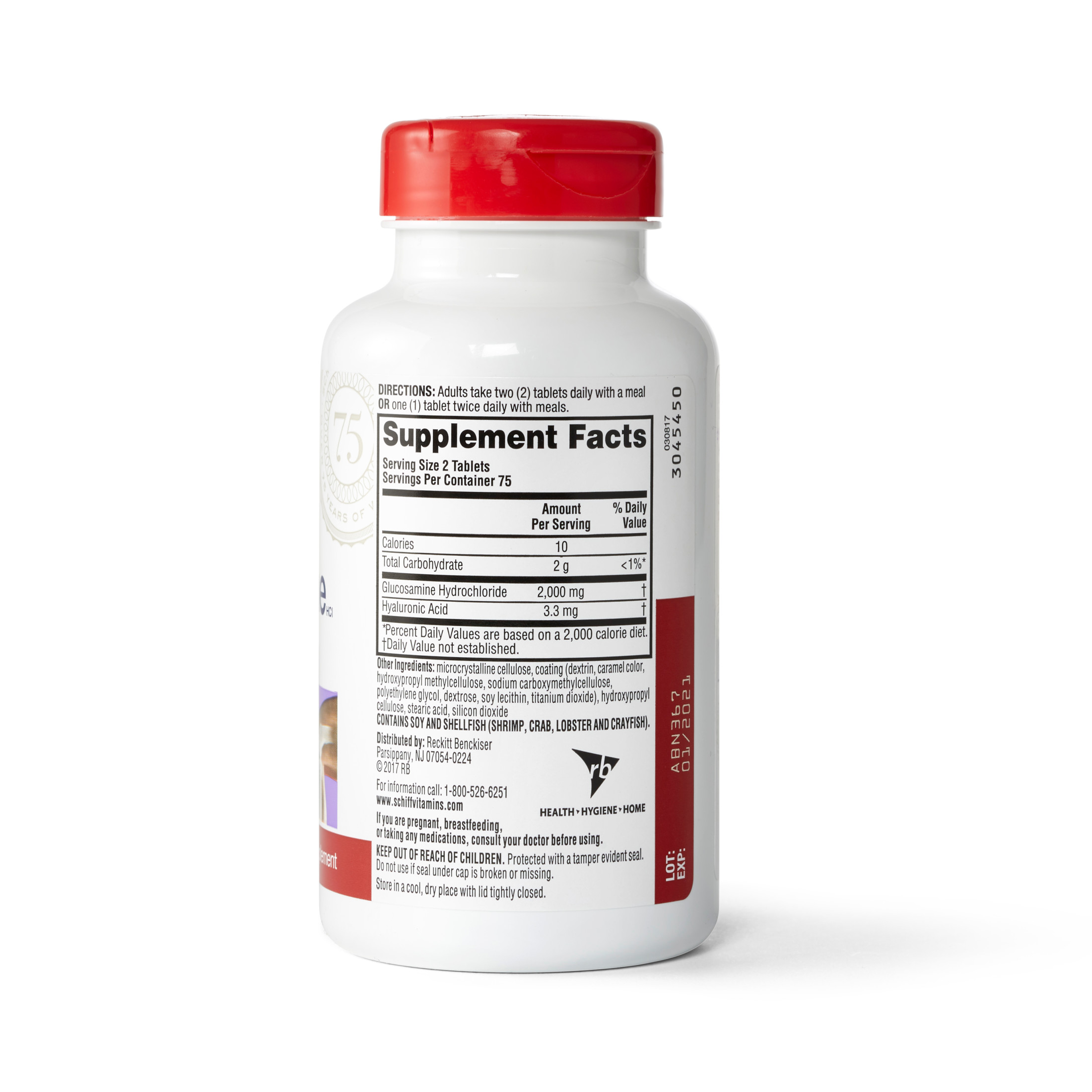Schiff Glucosamine 2000mg (per serving) Tablets (150 count), Joint Care Supplement With Hyaluronic Acid To Help Support Joint Mobility & Flexibility*