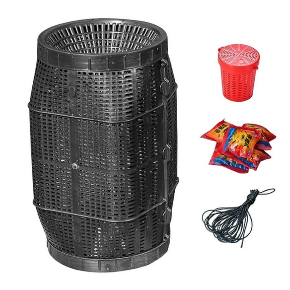 LIANXUE High Efficiency Underwater Trap with Drainage Hole Fishing Trap Baits Cage