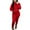 Red 1, variant on hotojiny Women's Sweatsuit Set Hoodie Long Sleeve Pullover Crop Sweatshirts and Running Joggers Spring Sets 2 Piece Outfits