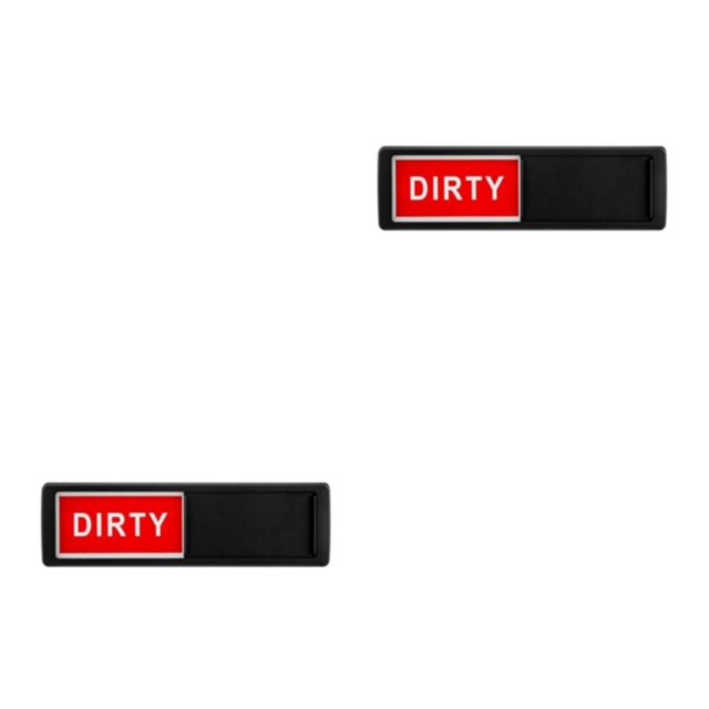 Justharion Adhesive Office Door Slider Sign Indicator Any Office Clean Dirty 5x18cm 2Set